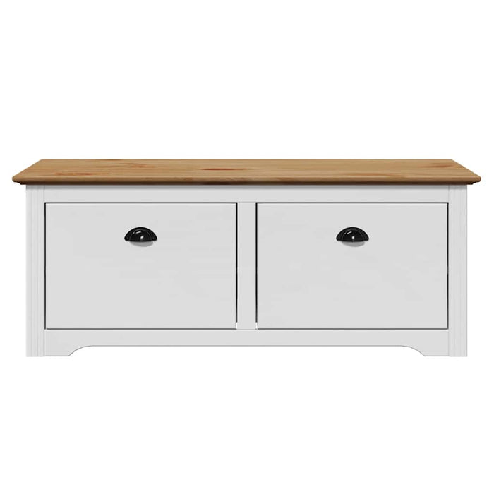 Panca da Ingresso BODO Bianca e Marrone 114x40x45 cm 4016870