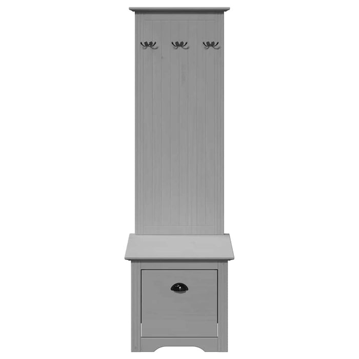 Mobiletto da Ingresso con Ganci BODO Grigio 50x40x157 cm 4016874