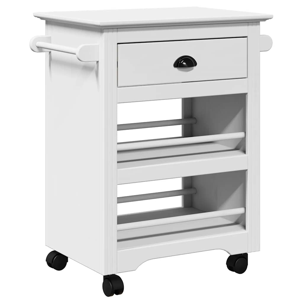 vidaXL Carrello da Cucina BODO Bianco 67,5x45x80 cm