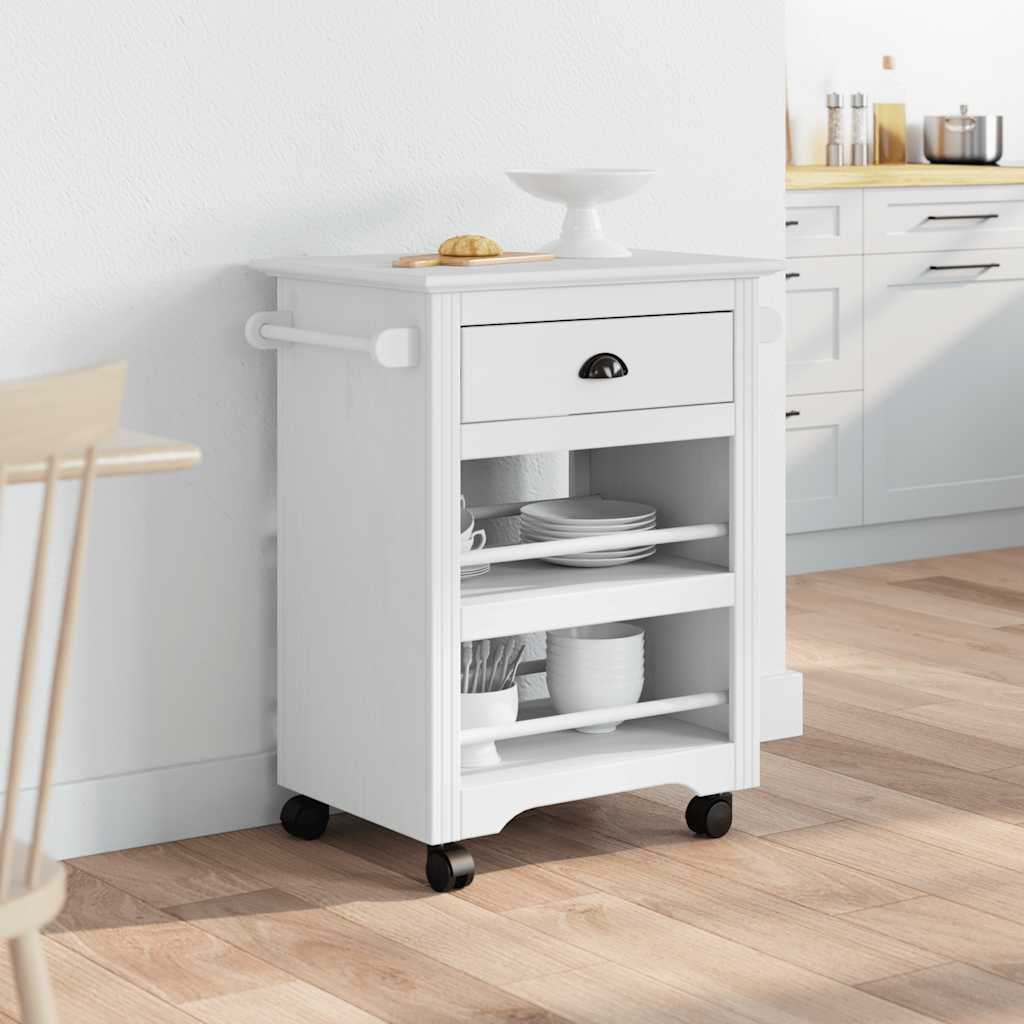 Carrello da Cucina-Scaffale per Cucina BODO Bianco 67,5x45x80 cm