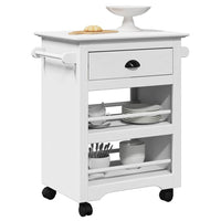 vidaXL Carrello da Cucina BODO Bianco 67,5x45x80 cm