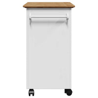 Carrello da Cucina BODO Bianco e Marrone 67,5x45x80 cm 4016879