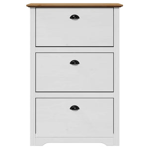 Scarpiera BODO Bianca e Marrone 80x35x118 cm 4016882