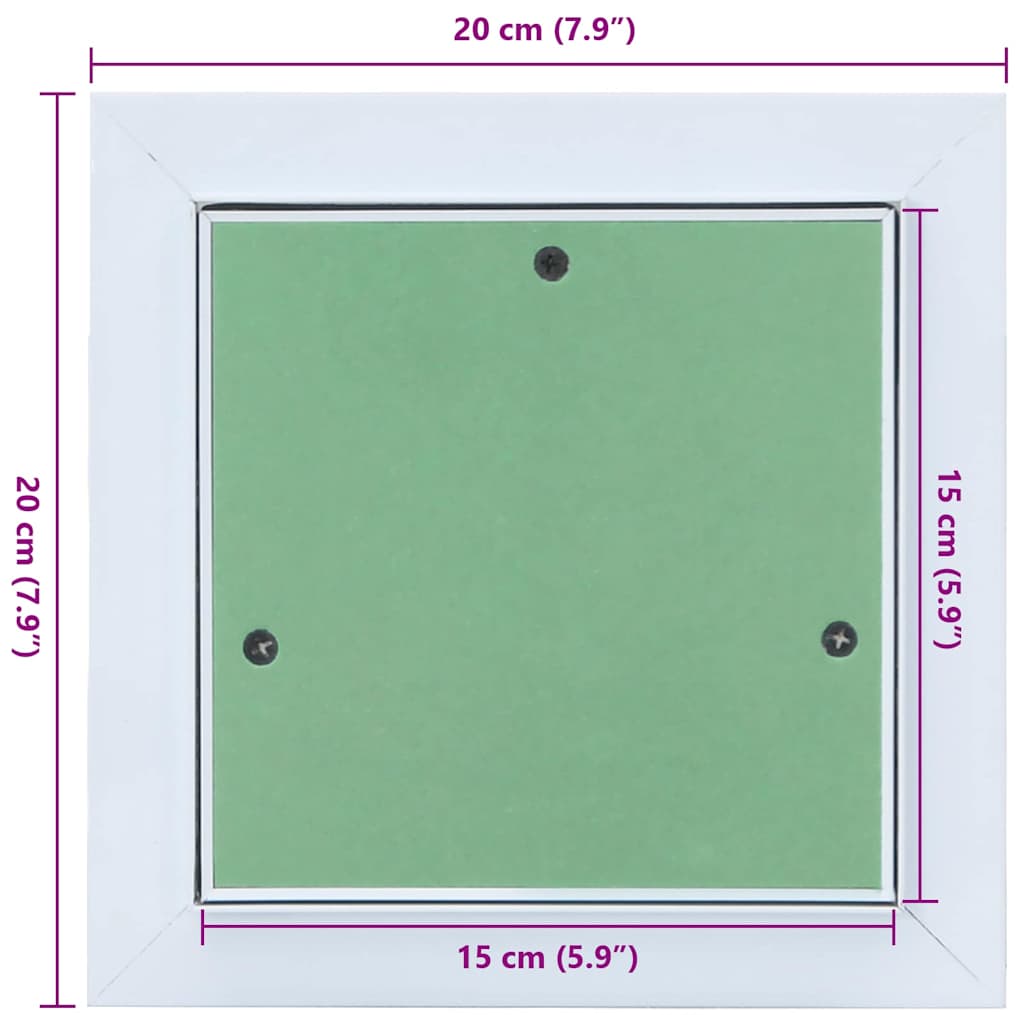 Pannello di accesso Bianco 20 x 20 cm Alluminio e Cartongesso 4018449