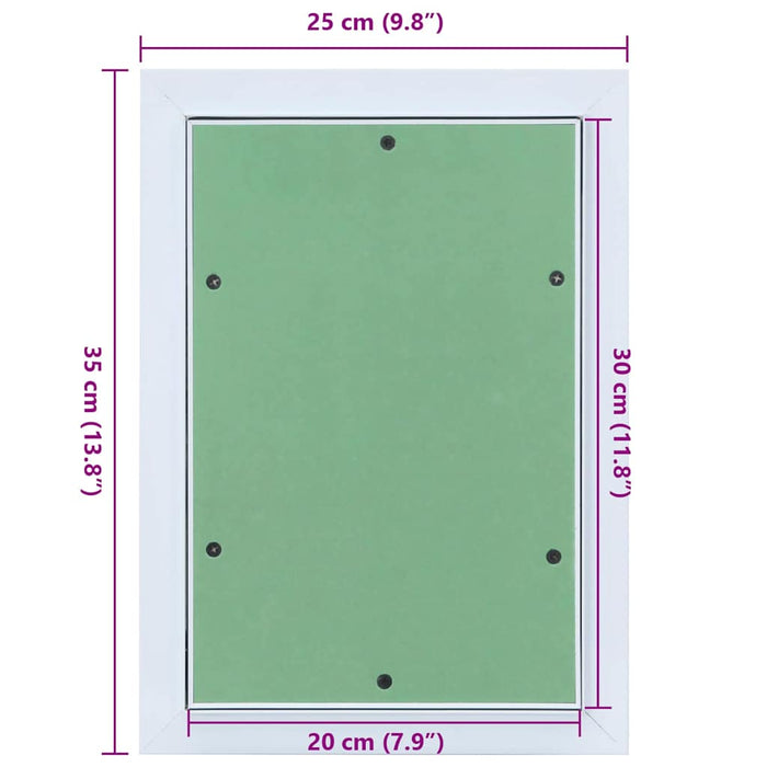 Pannello di accesso Bianco 25 x 35 cm Alluminio e Cartongesso 4018453
