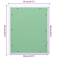 Pannello di accesso Bianco 55 x 65 cm Alluminio e Cartongesso 4018461