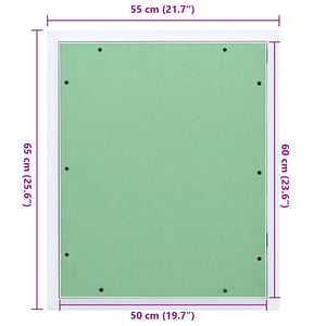 Pannello di accesso Bianco 55 x 65 cm Alluminio e Cartongesso 4018461