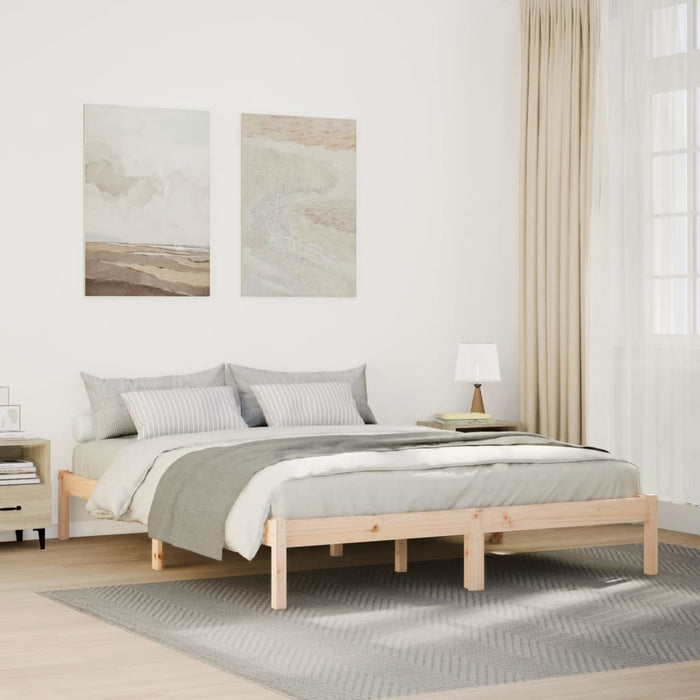 Letto Extra Lungo senza Materasso 160x210 cm in Legno di Pino 852408