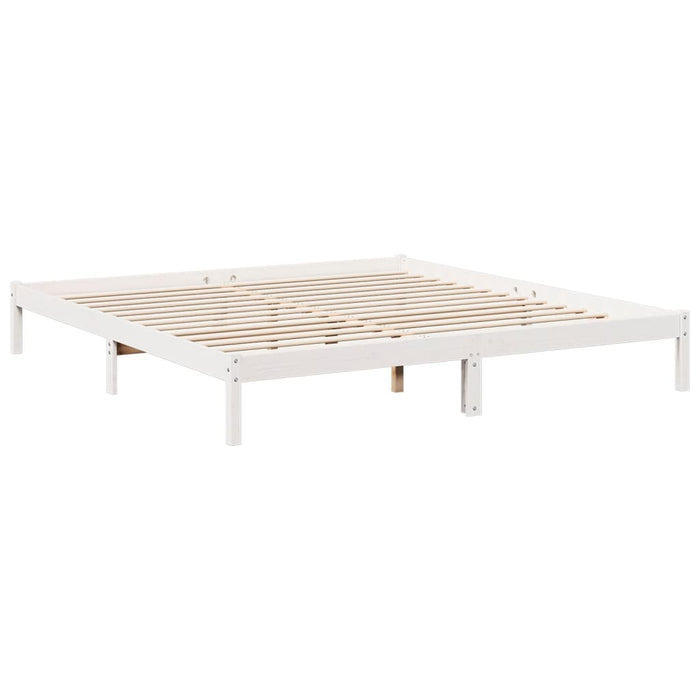 vidaXL Letto Extra Lungo senza Materasso Bianco 180x220 cm in Pino