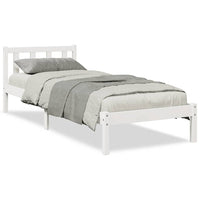 vidaXL Letto Extra Lungo senza Materasso Bianco 90x210 cm in Pino