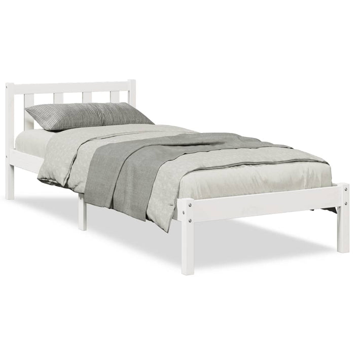 vidaXL Letto Extra Lungo senza Materasso Bianco 90x210 cm in Pino