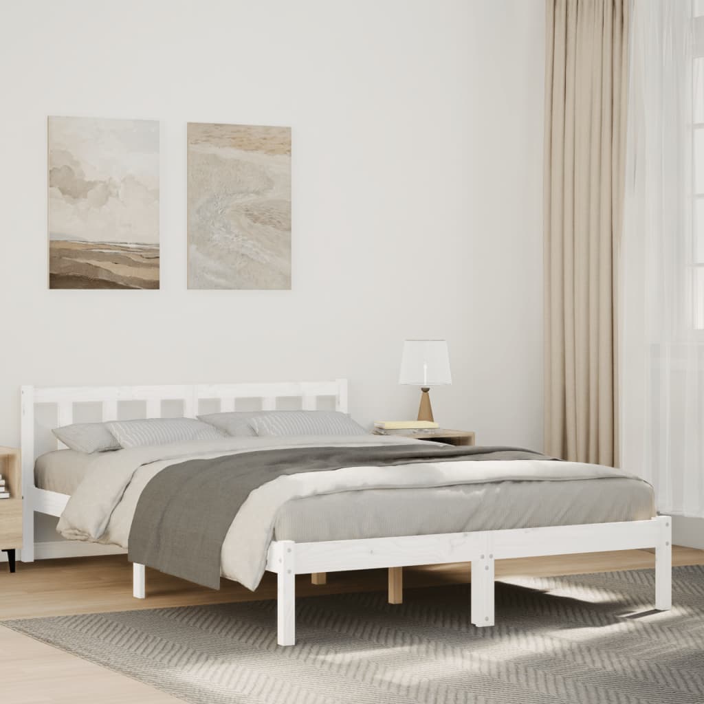 Letto Extra Lungo senza Materasso 160x210 cm in Legno di Pino 852437