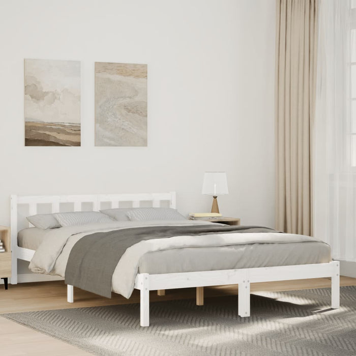 Letto Extra Lungo senza Materasso 160x210 cm in Legno di Pino 852437