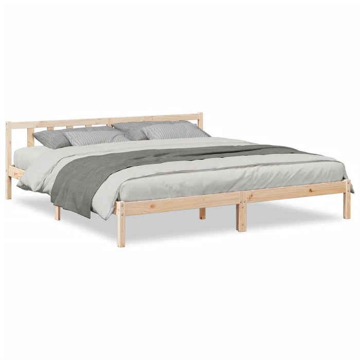 Letto Extra Lungo senza Materasso 180x210 cm in Legno di Pino 852438