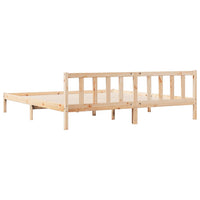 Letto Extra Lungo senza Materasso 180x210 cm in Legno di Pino 852438