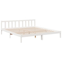 vidaXL Letto Extra Lungo senza Materasso Bianco 180x210 cm in Pino