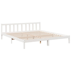 vidaXL Letto Extra Lungo senza Materasso Bianco 180x210 cm in Pino