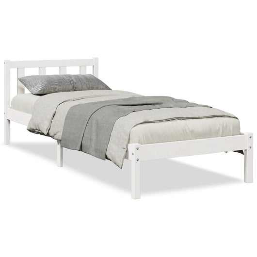 vidaXL Letto Extra Lungo senza Materasso Bianco 100x220 cm in Pino