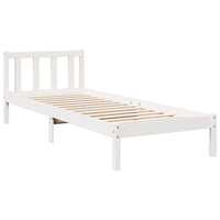 vidaXL Letto Extra Lungo senza Materasso Bianco 100x220 cm in Pino