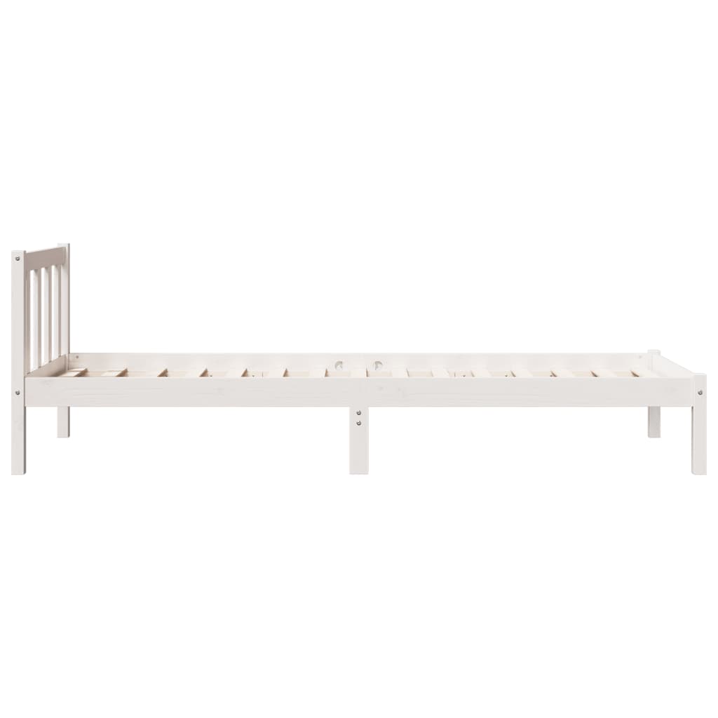 vidaXL Letto Extra Lungo senza Materasso Bianco 100x220 cm in Pino