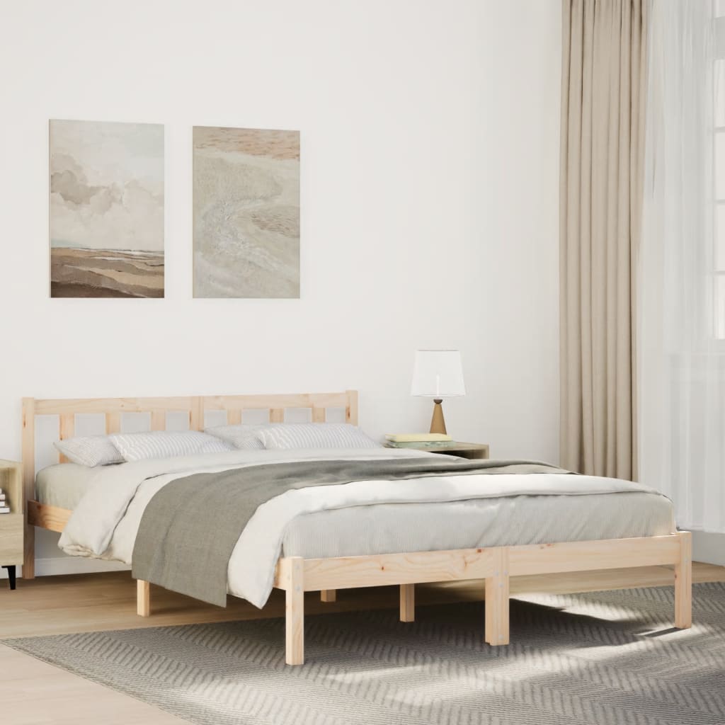 vidaXL Letto Extra Lungo senza Materasso 160x220 cm in Legno di Pino