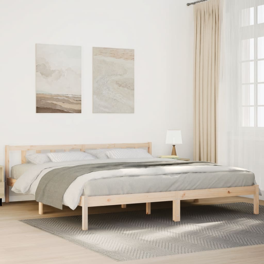 vidaXL Letto Extra Lungo senza Materasso 180x220 cm in Legno di Pino