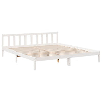 Letto Extra Lungo senza Materasso Bianco 180x220 cm in Pino 852453