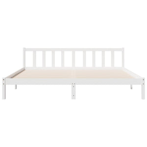 Letto Extra Lungo senza Materasso Bianco 180x220 cm in Pino 852453