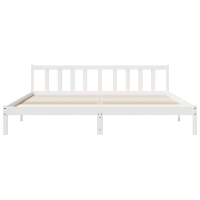 Letto Extra Lungo senza Materasso Bianco 180x220 cm in Pino 852453
