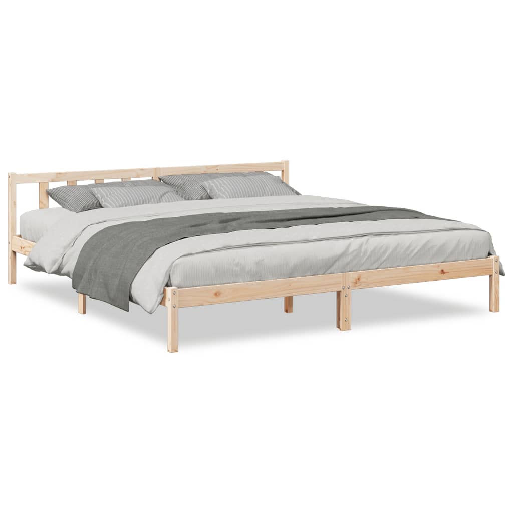 Letto Extra Lungo senza Materasso 200x220 cm in Legno di Pino 852454