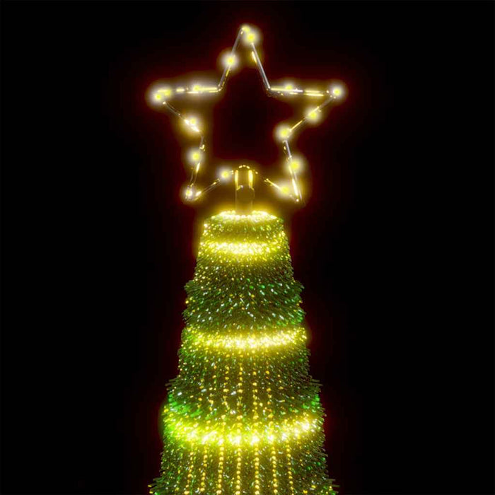 vidaXL Albero di Natale a LED 475 LED Bianco Caldo 247 cm