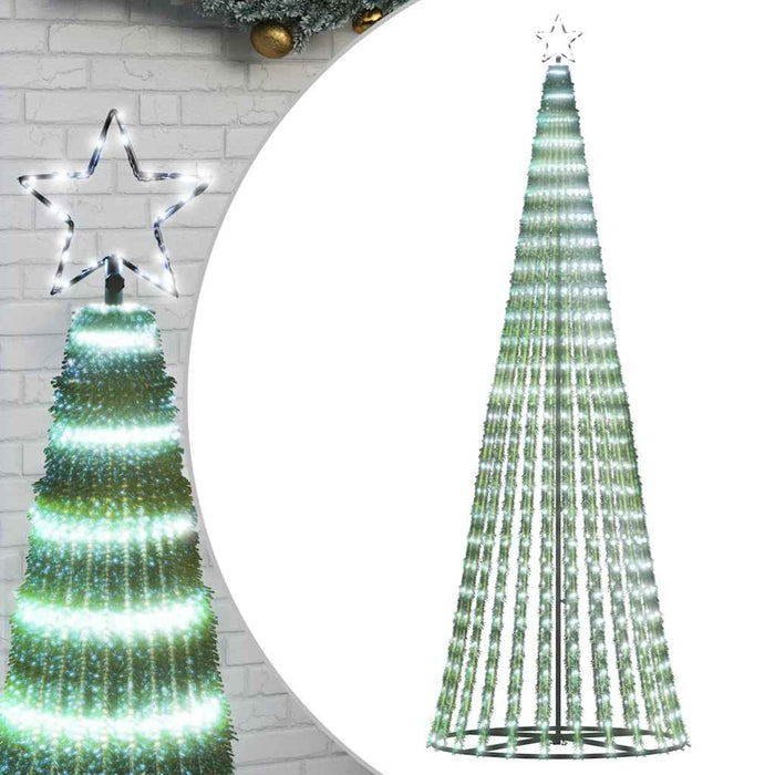 vidaXL Albero di Natale a LED 475 LED Bianco Freddo 247 cm