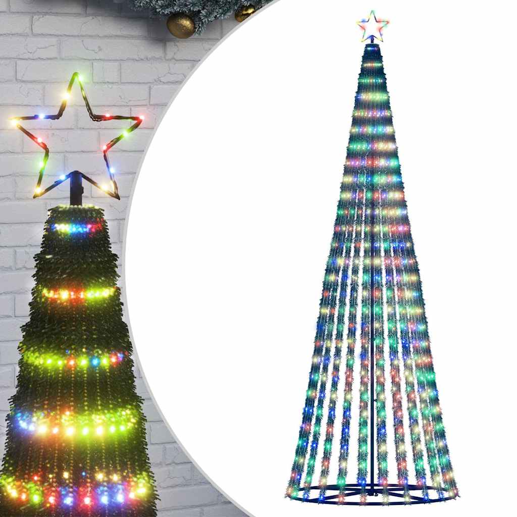 vidaXL Albero di Natale a LED 475 LED Colorato 247 cm