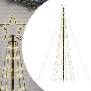 vidaXL Albero di Natale a LED con Punte 1534 LED Bianco Caldo 500 cm