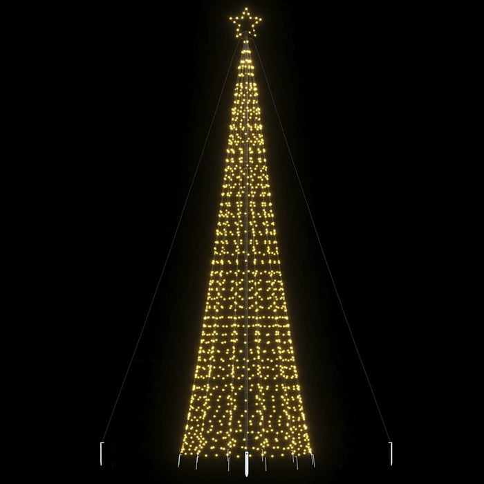 vidaXL Albero di Natale a LED con Punte 1534 LED Bianco Caldo 500 cm