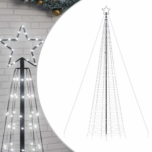vidaXL Albero di Natale a LED con Punte 1534 LED Bianco Freddo 500 cm