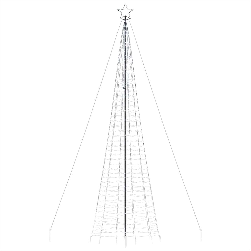 Albero di Natale a LED con Punte 1534 LED Bianco Freddo 500 cm 4016405