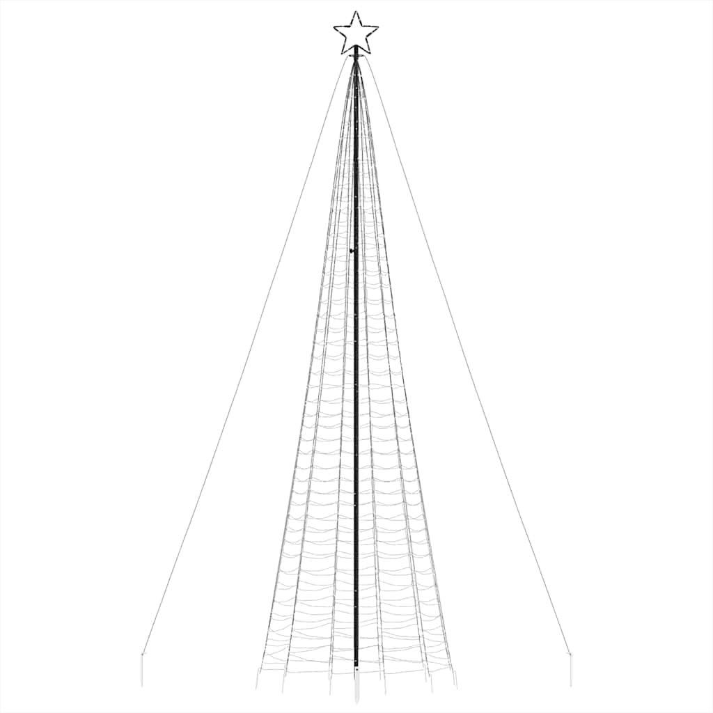 vidaXL Albero di Natale a LED con Punte 1534 LED Bianco Freddo 500 cm