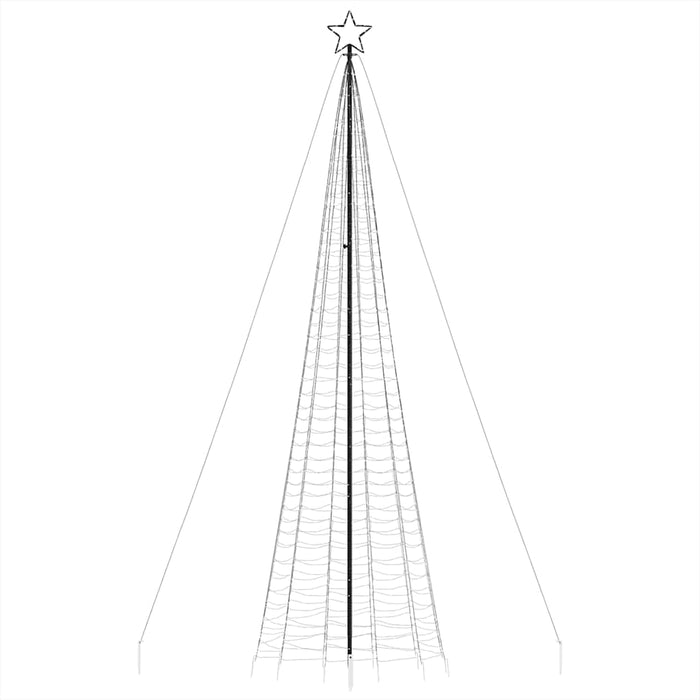 vidaXL Albero di Natale a LED con Punte 1534 LED Bianco Freddo 500 cm