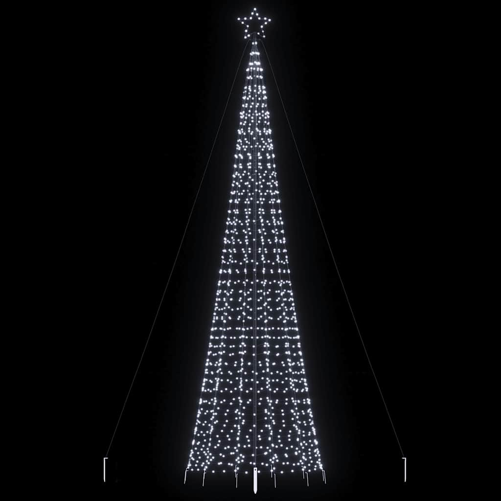 vidaXL Albero di Natale a LED con Punte 1534 LED Bianco Freddo 500 cm