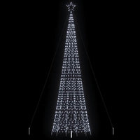 vidaXL Albero di Natale a LED con Punte 1534 LED Bianco Freddo 500 cm