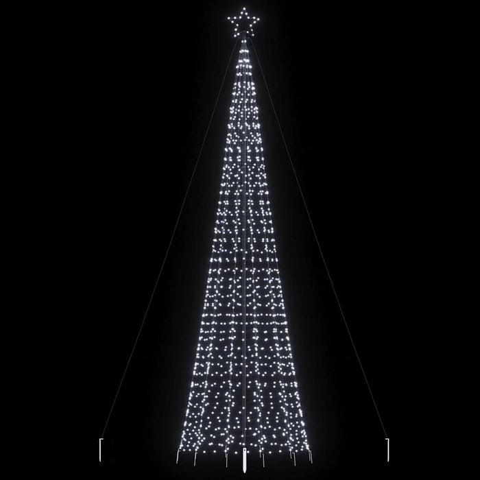 vidaXL Albero di Natale a LED con Punte 1534 LED Bianco Freddo 500 cm
