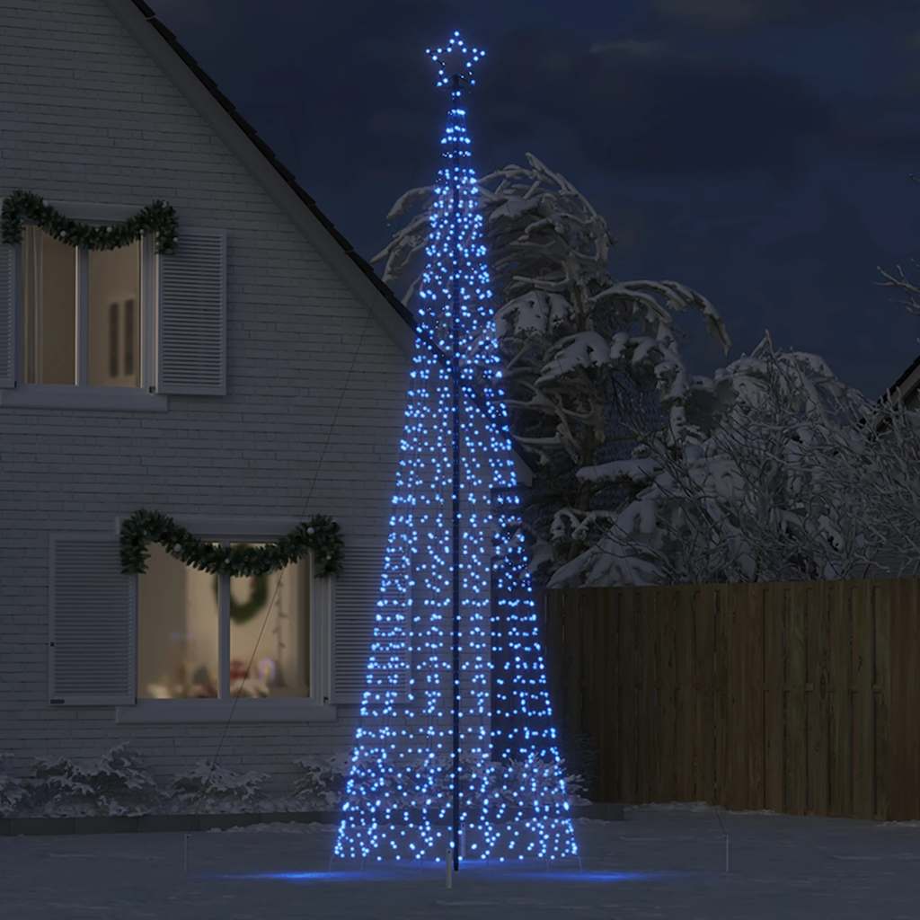 Albero di Natale a LED con Punte 1534 LED Blu 500 cm 4016406