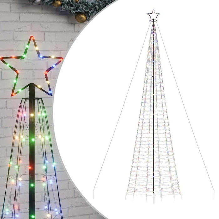vidaXL Albero di Natale a LED con Punte 1534 LED Colorato 500 cm