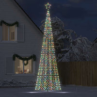vidaXL Albero di Natale a LED con Punte 1534 LED Colorato 500 cm