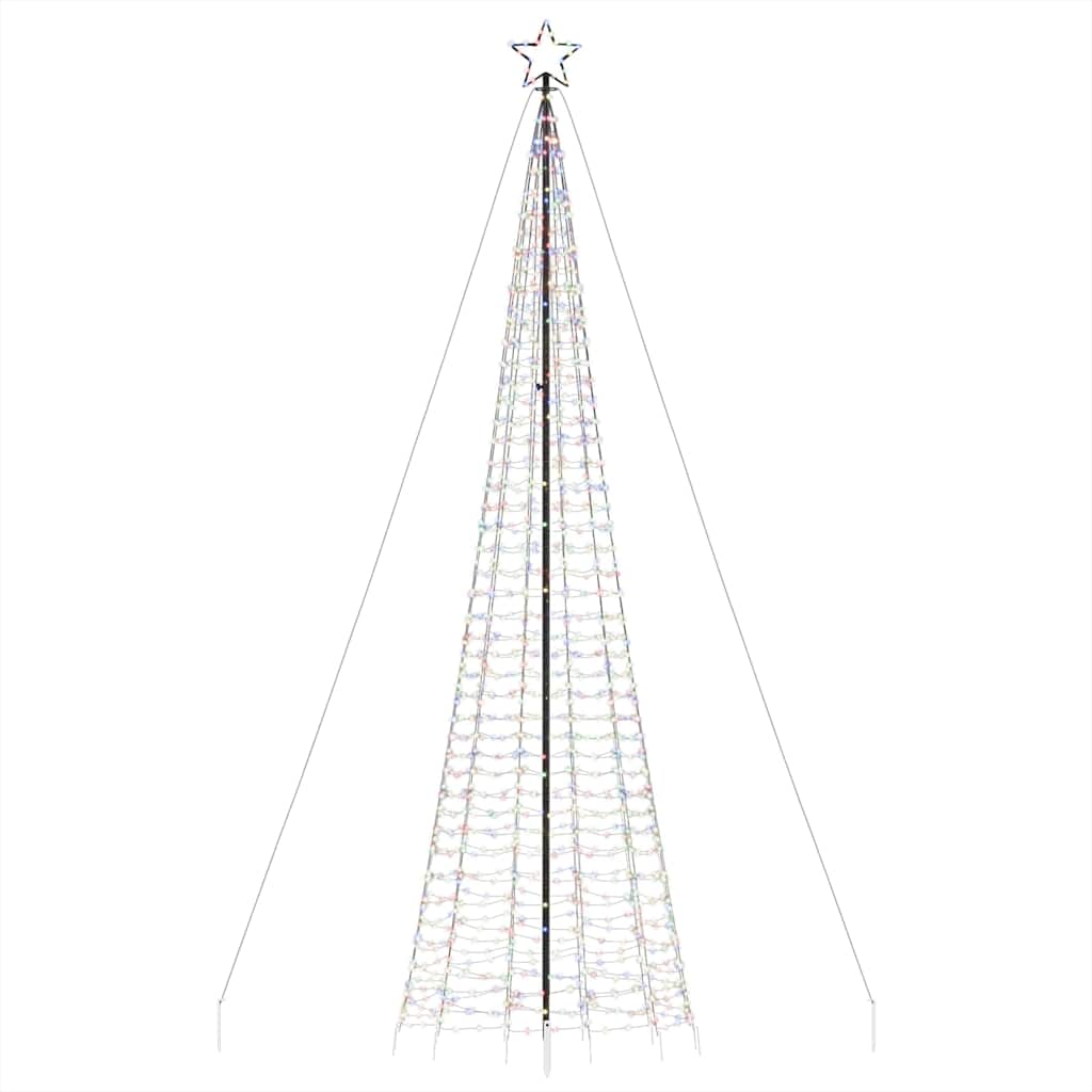 vidaXL Albero di Natale a LED con Punte 1534 LED Colorato 500 cm