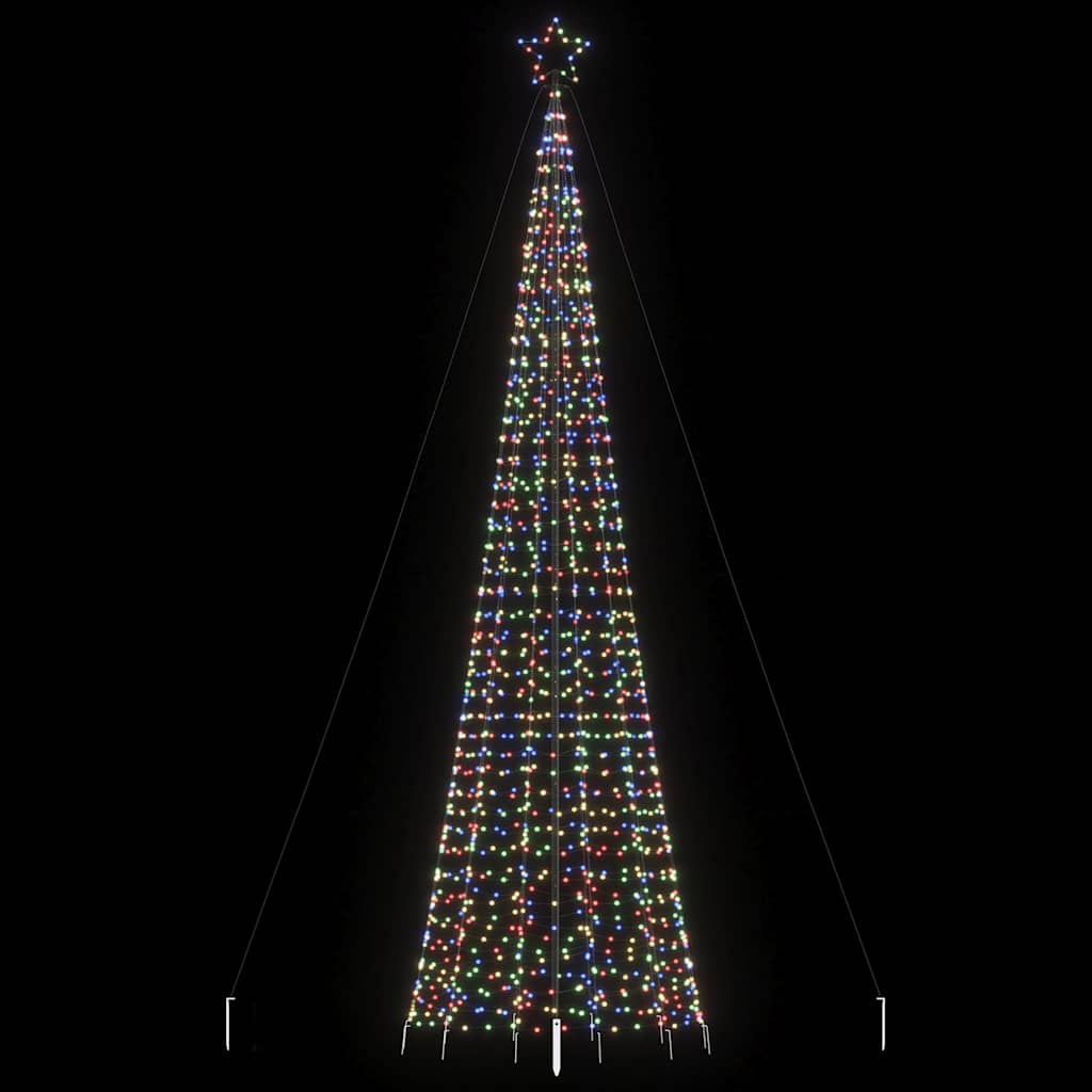 vidaXL Albero di Natale a LED con Punte 1534 LED Colorato 500 cm