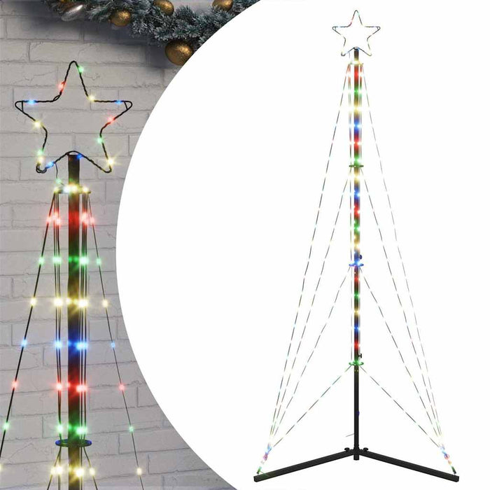vidaXL Albero di Natale a LED 363 LED Colorato 182 cm