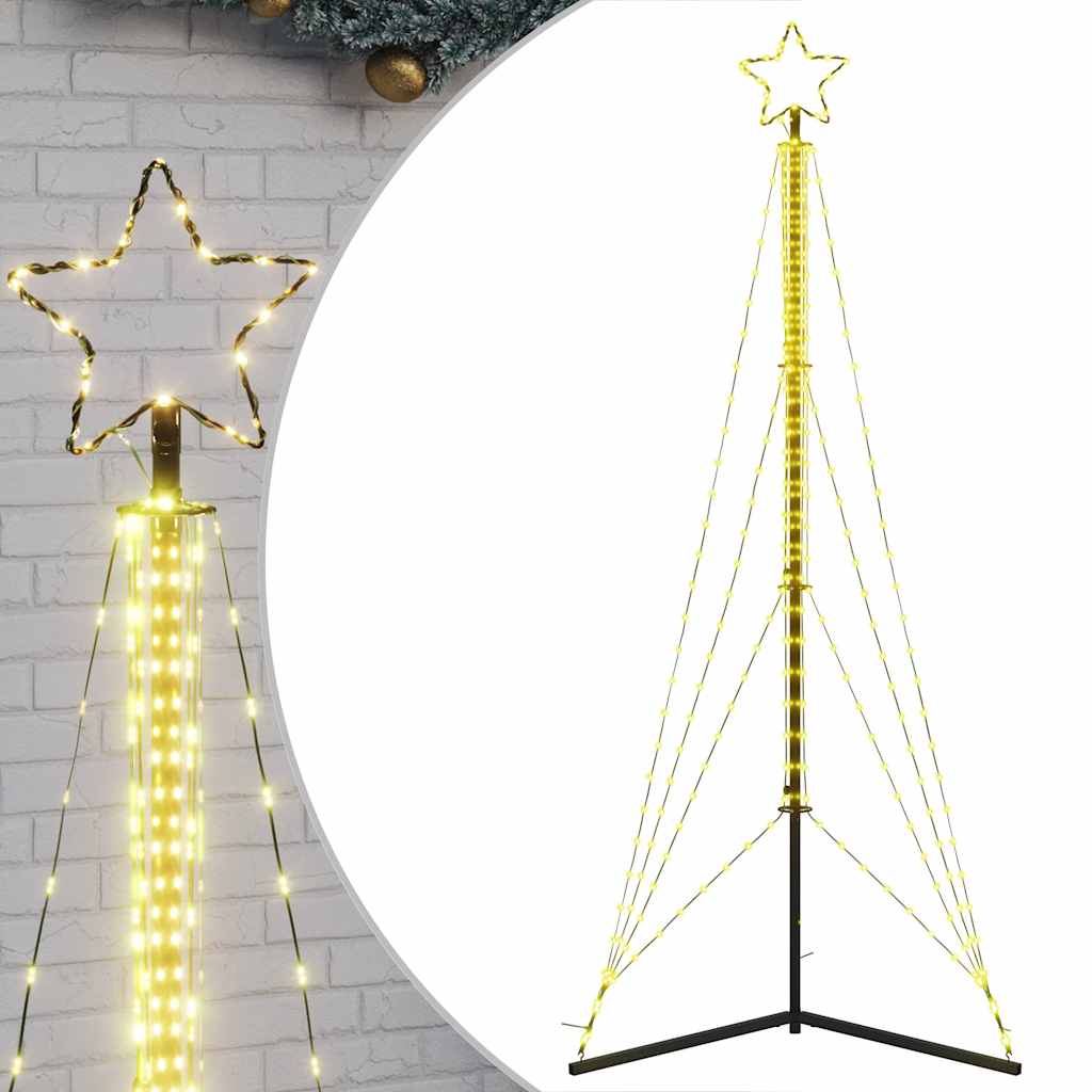 vidaXL Albero di Natale a LED 483 LED Bianco Caldo 240 cm