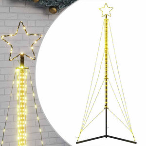 vidaXL Albero di Natale a LED 483 LED Bianco Caldo 240 cm